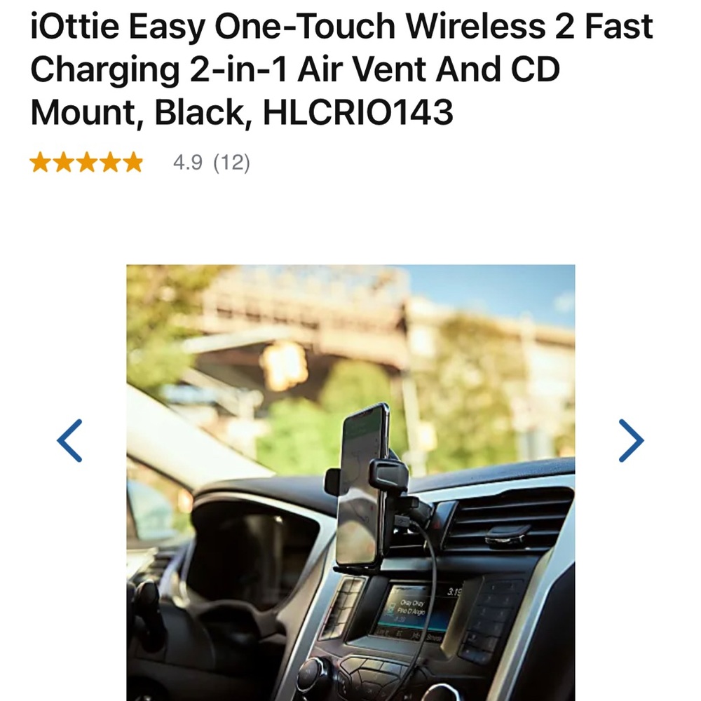 iOttie wireless charger & phone mount